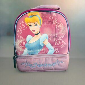 Disney Princess Cinderella Lunch Bag - Pink Insulated Dual-Compartment